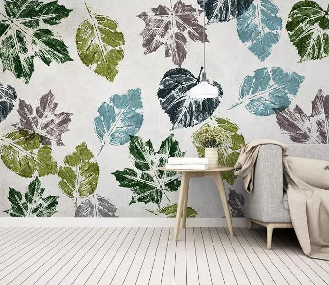 3D Colored Leaves 265 Wall Murals Wallpaper AJ Wallpaper 2 