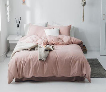 3D Light Pink 14203 Bed Pillowcases Quilt