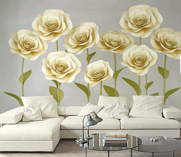 3D White Flowers WG248 Wall Murals Wallpaper AJ Wallpaper 2 