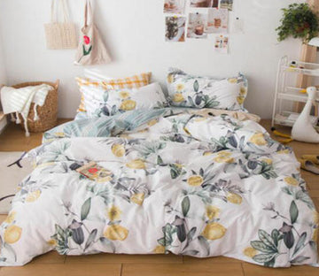 3D Lemon Blossom 13193 Bed Pillowcases Quilt