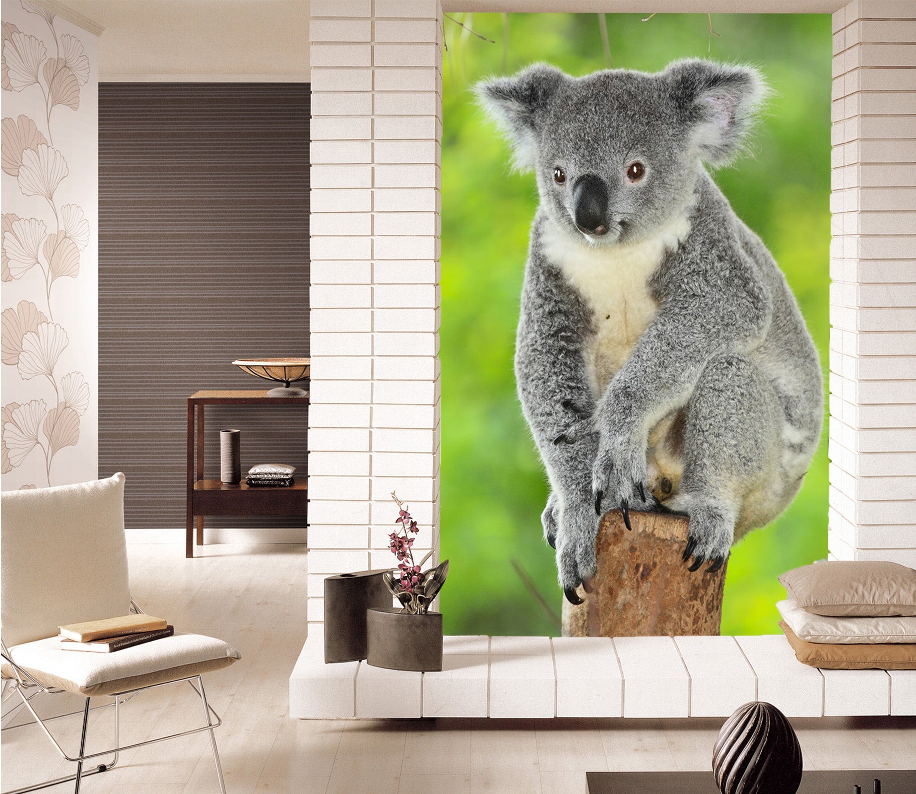 3D Koala Tree 129 Wall Murals