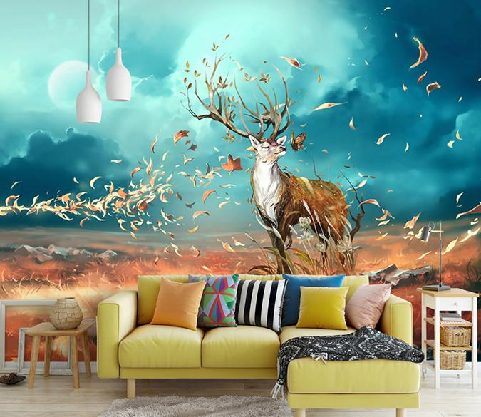 3D Elk 90 Wall Murals Wallpaper AJ Wallpaper 2 