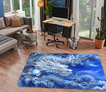 3D White Dragon 5648 Kayomi Harai Rug Non Slip Rug Mat