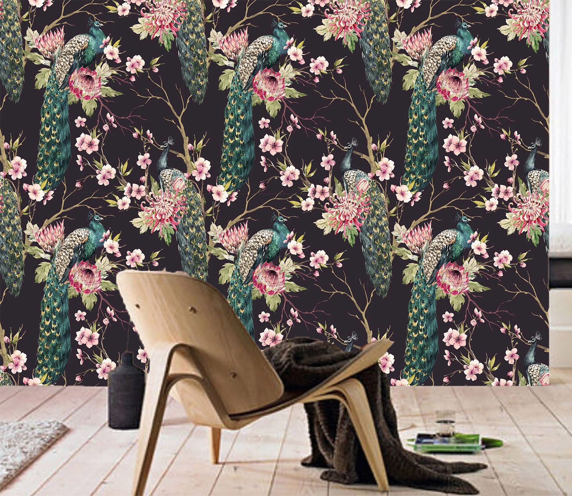 3D Peacock Pattern 1464 Wall Murals Wallpaper AJ Wallpaper 2 