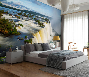 3D White Waterfall 1106 Wall Murals