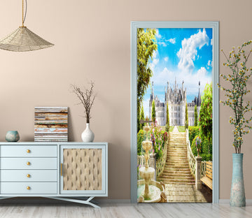 3D Castle Stairs 22103 Door Mural