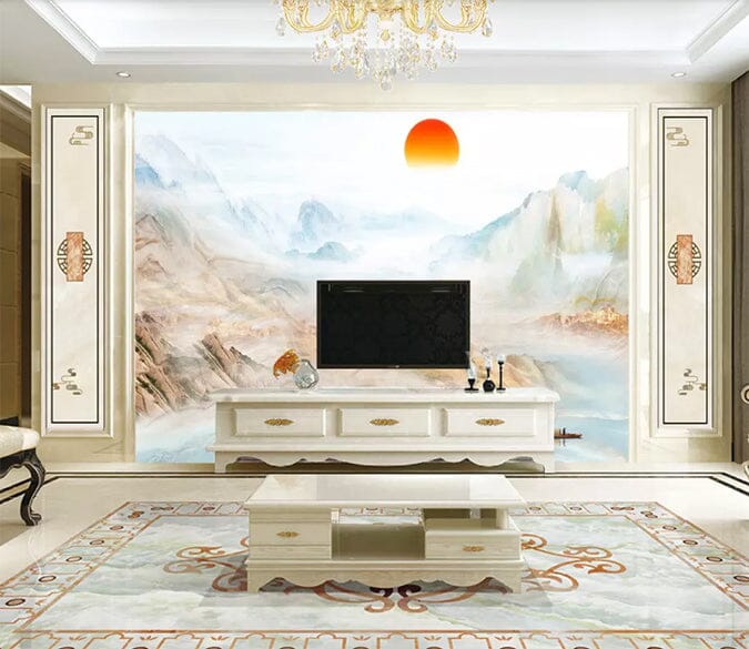 3D Sunrise Valley 2352 Wall Murals Wallpaper AJ Wallpaper 2 