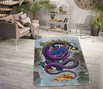 3D Good Fortune Dragon Def 1039 Vincent Hie Rug Non Slip Rug Mat Mat AJ Creativity Home 