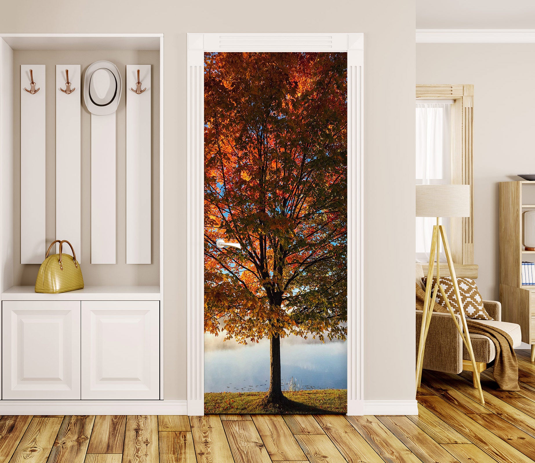 3D Lush Maple 255 Door Mural