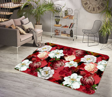 3D Beautiful Flowers 156 Uta Naumann Rug Non Slip Rug Mat