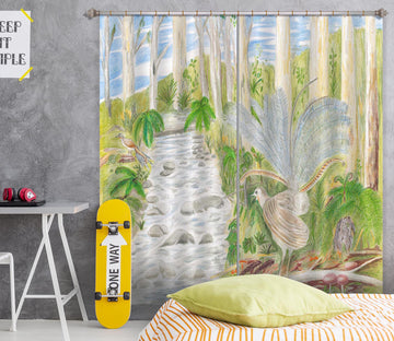 3D Forest Path 051 Michael Sewell Curtain Curtains Drapes