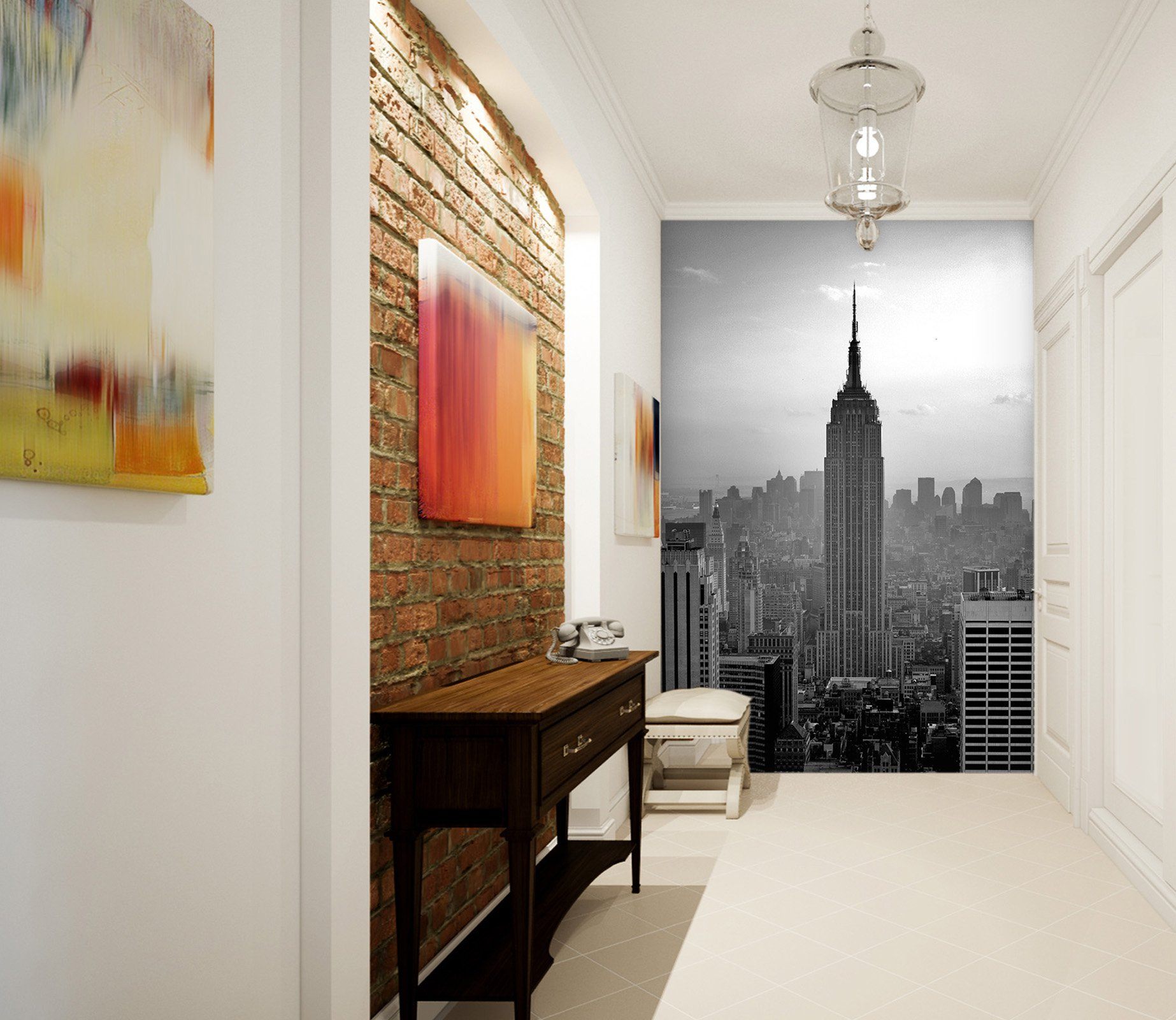 3D Black And White City 113 Wall Murals Wallpaper AJ Wallpaper 2 