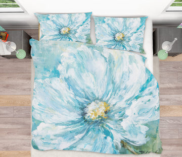 3D Flower White 2079 Debi Coules Bedding Bed Pillowcases Quilt