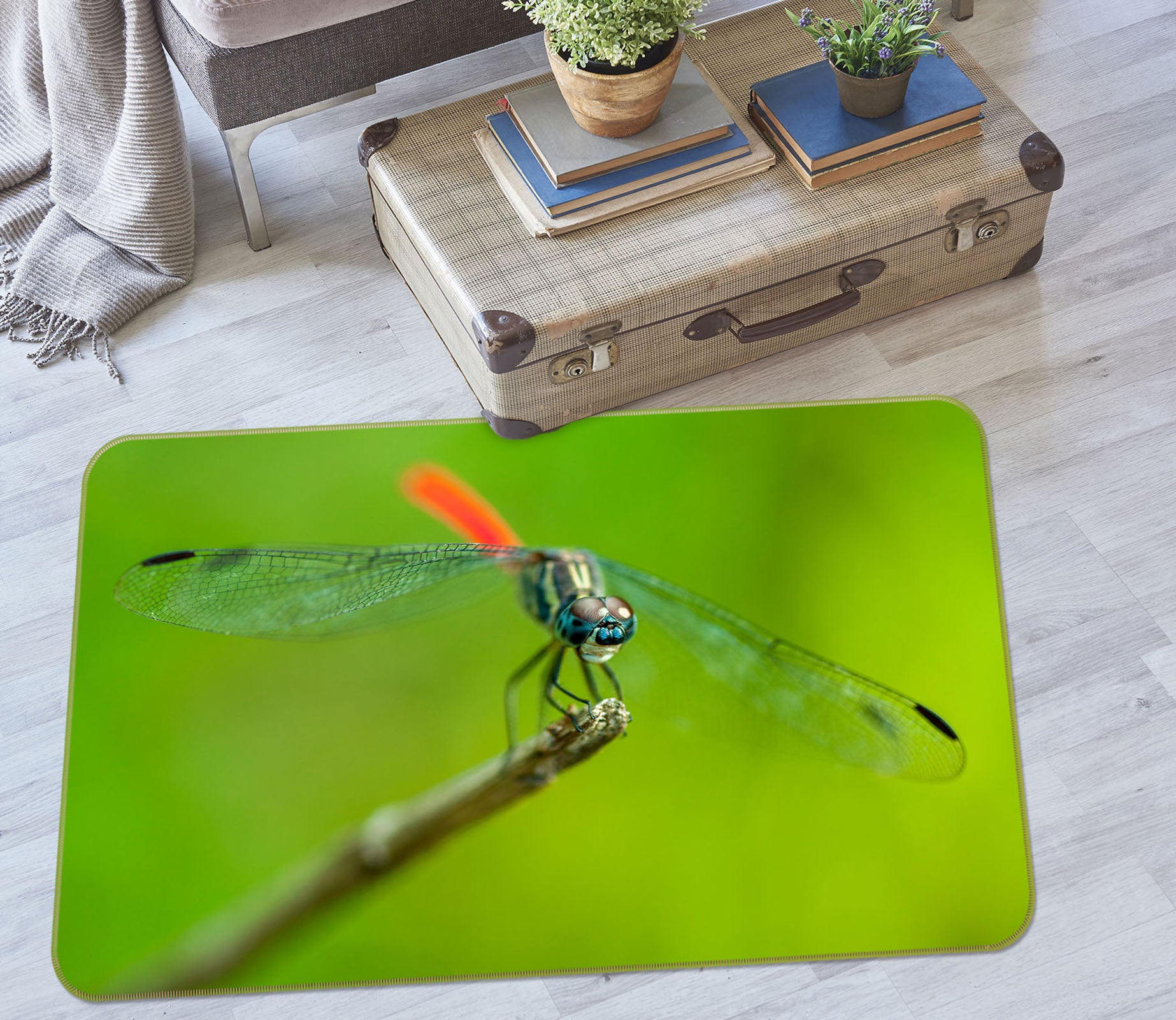 3D Dragonfly 83183 Assaf Frank Rug Non Slip Rug Mat