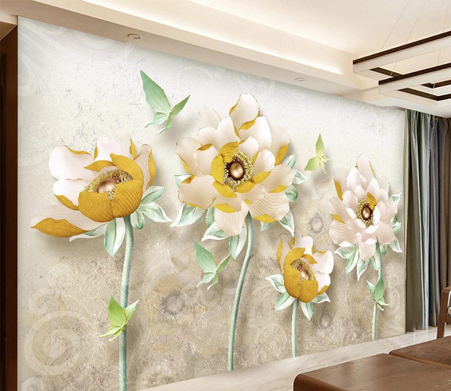 3D Green Butterfly WC799 Wall Murals