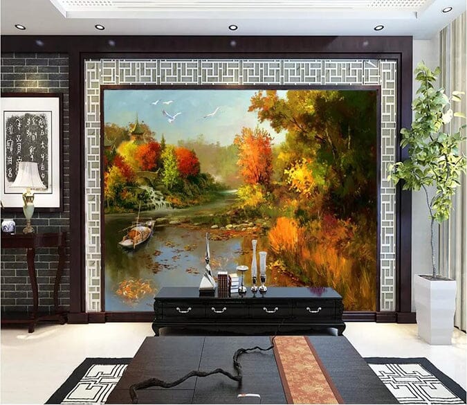 3D Forest At Dusk 2735 Wall Murals Wallpaper AJ Wallpaper 2 