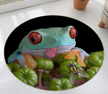 3D Frog 82014 Animal Round Non Slip Rug Mat