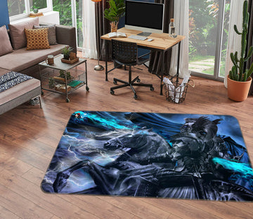 3D Black Knight 8210 Ruth Thompson Rug Non Slip Rug Mat