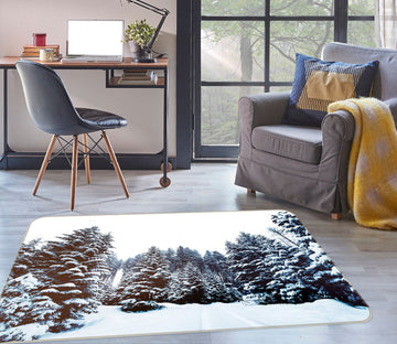 3D Snowfield Tree 77213 Non Slip Rug Mat