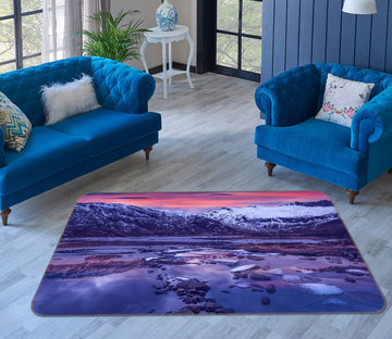 3D Purple Glacier 1126 Marco Carmassi Rug Non Slip Rug Mat Mat AJ Creativity Home 