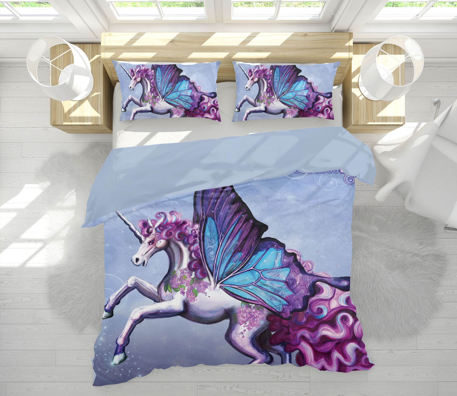 3D Wing Horse 104 Rose Catherine Khan Bedding Bed Pillowcases Quilt