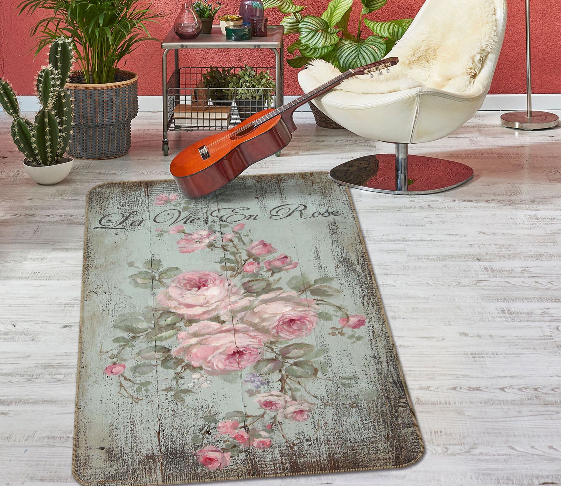 3D Pink Rose 1019 Debi Coules Rug Non Slip Rug Mat Mat AJ Creativity Home 