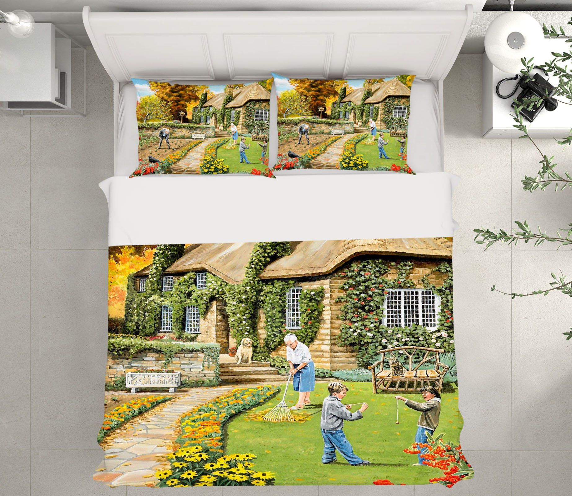 3D Autumn Garden 2005 Trevor Mitchell bedding Bed Pillowcases Quilt Quiet Covers AJ Creativity Home 