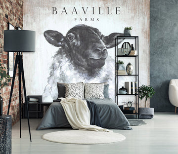 3D Cute Sheep 1601 Debi Coules Wall Mural Wall Murals