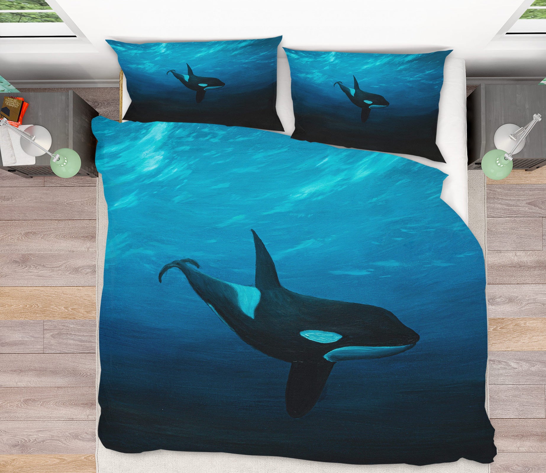 3D Ocean Whale 1769 Marina Zotova Bedding Bed Pillowcases Quilt