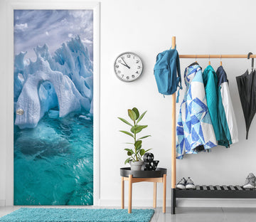 3D Iceberg Sea 212 Door Mural