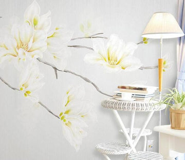 3D White Flowers 1420 Wall Murals Wallpaper AJ Wallpaper 2 