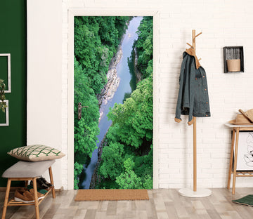 3D Forest River 220 Door Mural