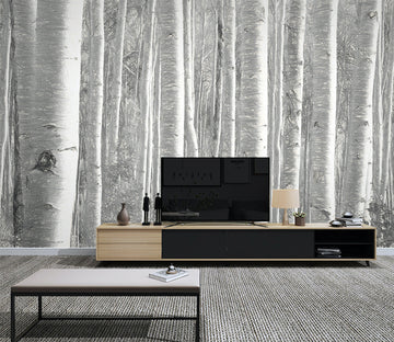 3D White Woods WG037 Wall Murals