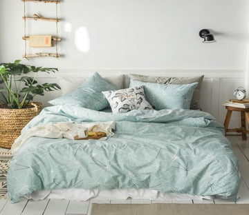 3D Light Mint Green 12003 Bed Pillowcases Quilt