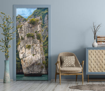 3D Cliff Forest 211 Door Mural