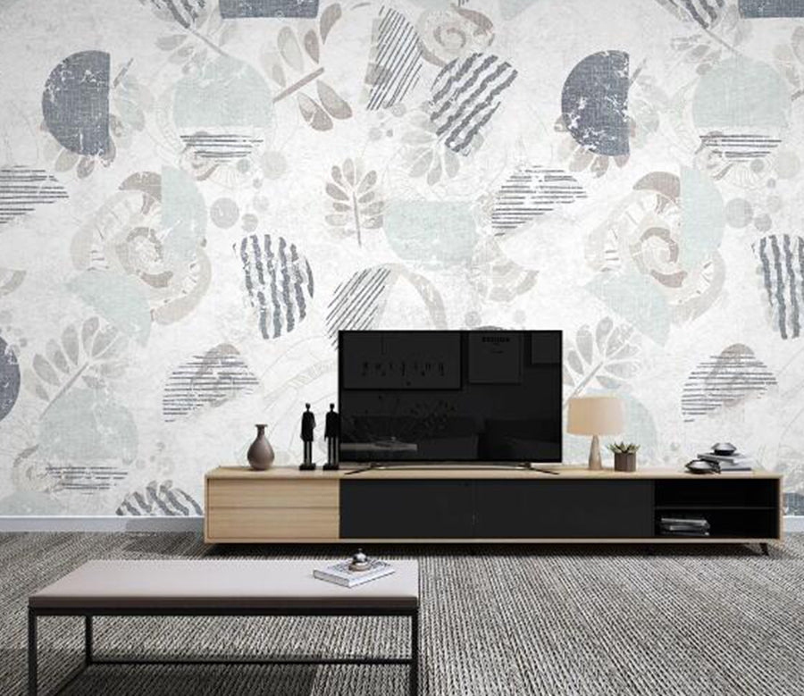 3D Leaf Painting WC1715 Wall Murals