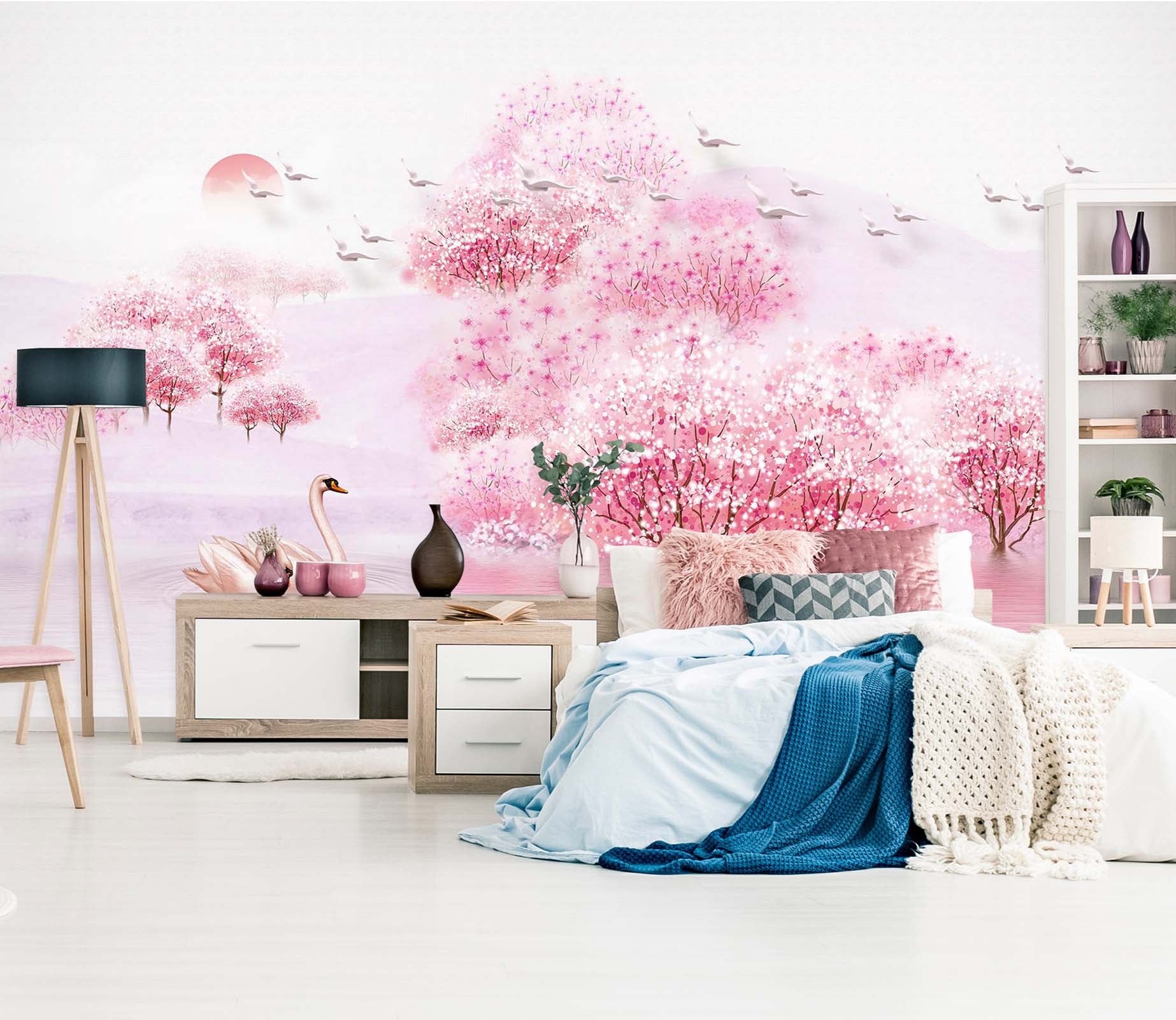 3D Pink World 2062 Wall Murals