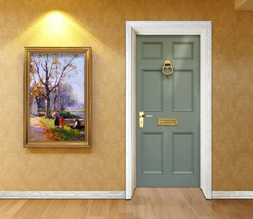 3D Gray Door 22196 Door Mural