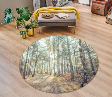 3D Sun Forest 7423 Assaf Frank Rug Round Non Slip Rug Mat