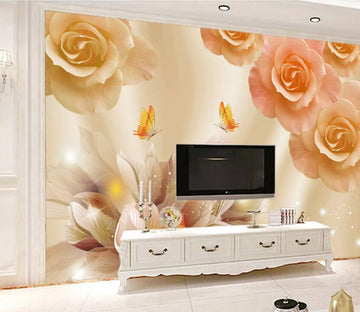 3D Butterfly Flower WC259 Wall Murals