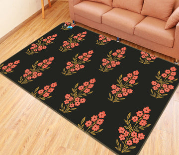 3D Red Flower Bush 10776 Kashmira Jayaprakash Rug Non Slip Rug Mat