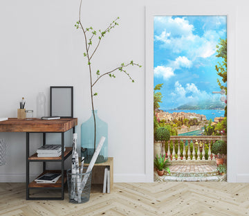 3D Sky Island 22167 Door Mural