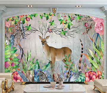 3D Fawn 132 Wall Murals Wallpaper AJ Wallpaper 2 