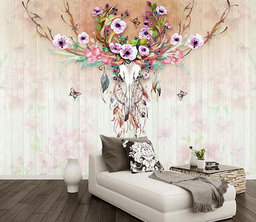 3D Abstract Moose Head 306 Wall Murals Wallpaper AJ Wallpaper 2 