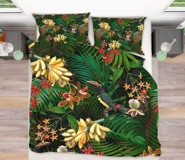 3D Banana Toucan 158 Uta Naumann Bedding Bed Pillowcases Quilt