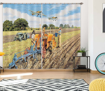 3D Ploughing For Britain 086 Trevor Mitchell Curtain Curtains Drapes Curtains AJ Creativity Home 