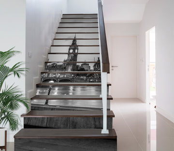 3D Gray Building Night 9956 Assaf Frank Stair Risers