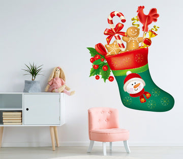 3D Green Sock Gift 28 Wall Stickers Wallpaper AJ Wallpaper 