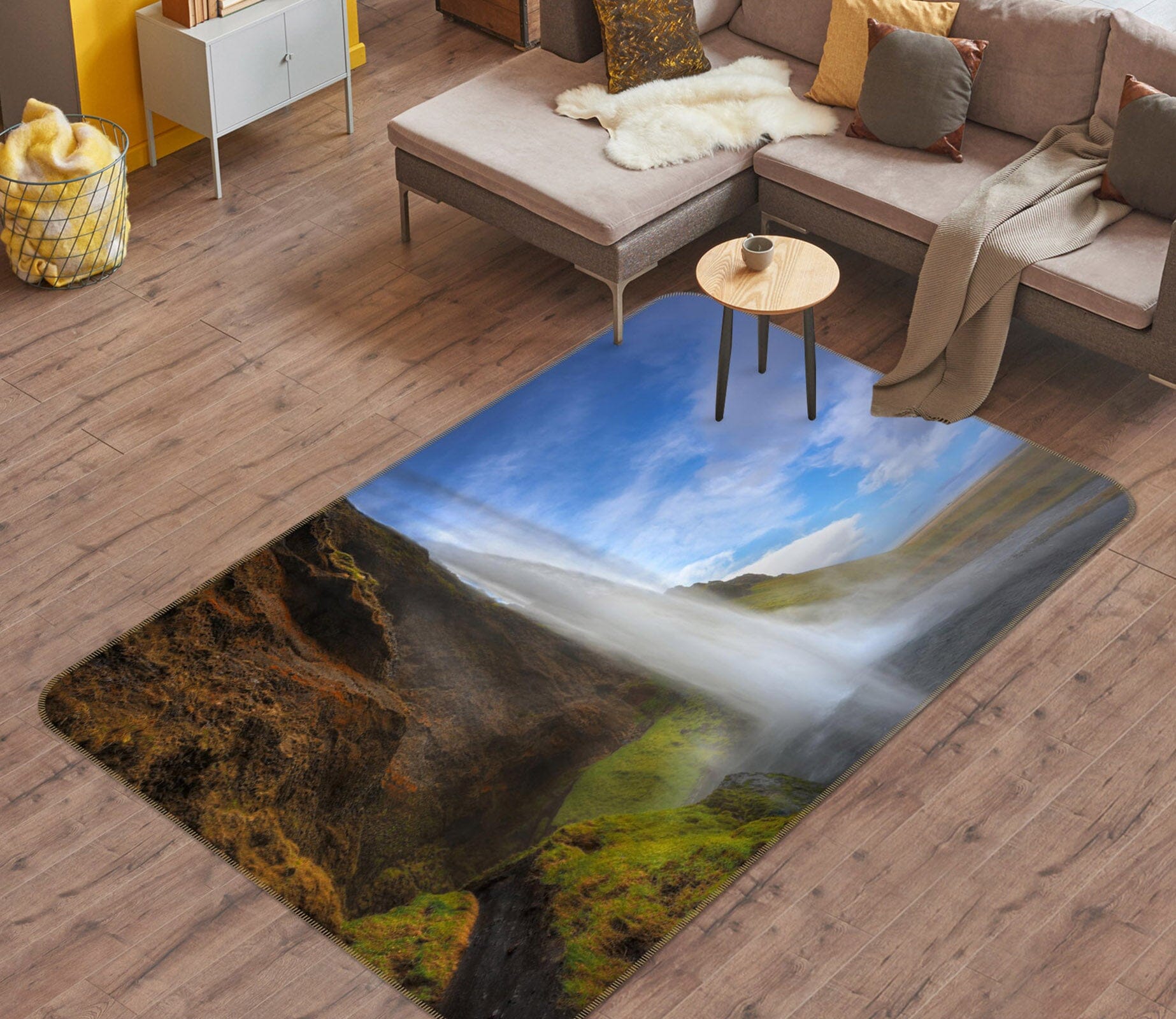 3D Forest Waterfall 1111 Marco Carmassi Rug Non Slip Rug Mat Mat AJ Creativity Home 