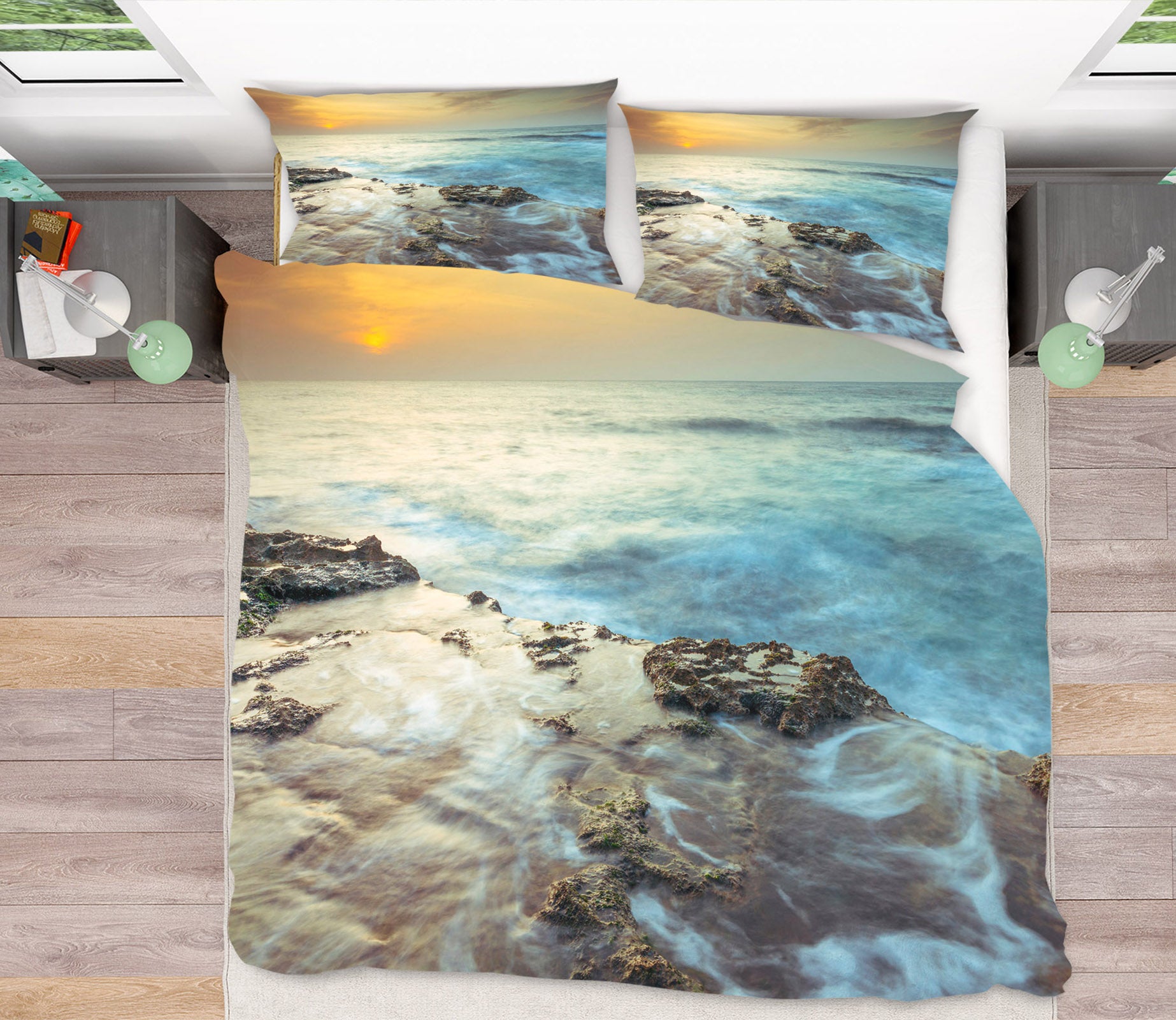 3D Seaside Stones 8583 Assaf Frank Bedding Bed Pillowcases Quilt